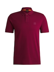 BOSS Red Slim Fit Logo Patch Stretch Cotton Polo Shirt - Image 5 of 5