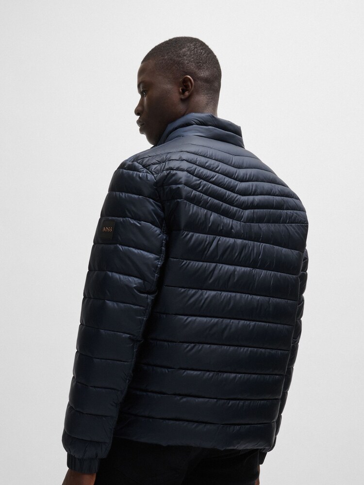 BOSS Blue Logo Badge Jacket With Water Repellent Finish - Image 2 of 6