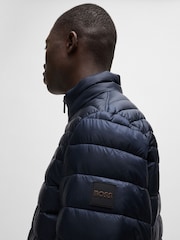 BOSS Blue Logo Badge Jacket With Water Repellent Finish - Image 5 of 6