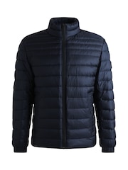 BOSS Blue Logo Badge Jacket With Water Repellent Finish - Image 6 of 6