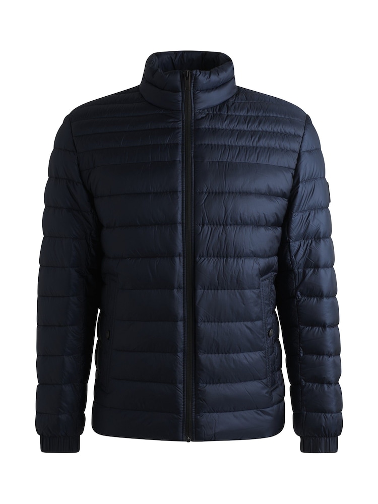 BOSS Blue Logo Badge Jacket With Water Repellent Finish - Image 6 of 6