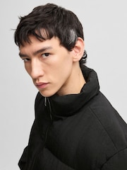 HUGO Black Logo Label Puffer Jacket With Water Repellent Finish - Image 5 of 6