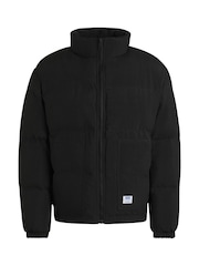 HUGO Black Logo Label Puffer Jacket With Water Repellent Finish - Image 6 of 6