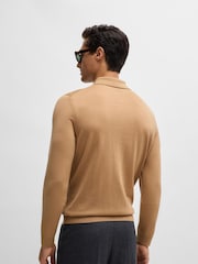 BOSS Natural Virgin Wool Kniited Polo Shirt - Image 3 of 5