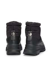 BOSS Black Leather Trim Boots With Monogram Pattern - Image 3 of 3