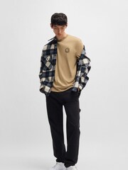 HUGO Natural Smiley Face Logos 100% Cotton Jersey T-Shirt - Image 2 of 5