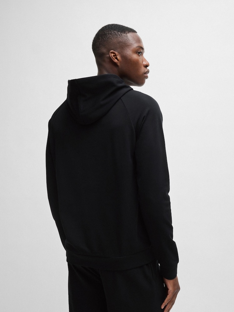 BOSS Black 100% Cotton Terry Hoodie With Foil Print Logo - Image 2 of 5 BOSS Black 100% Cotton Terry Hoodie With Foil Print Logo - Image 2 of 5