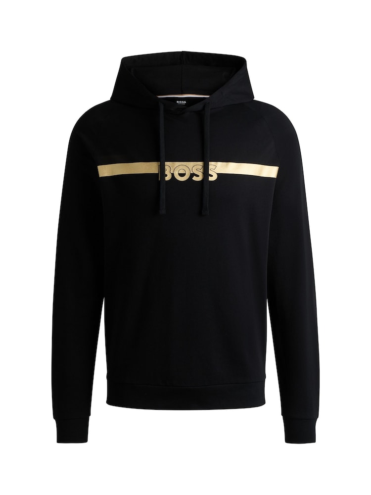 BOSS Black 100% Cotton Terry Hoodie With Foil Print Logo - Image 5 of 5 BOSS Black 100% Cotton Terry Hoodie With Foil Print Logo - Image 5 of 5
