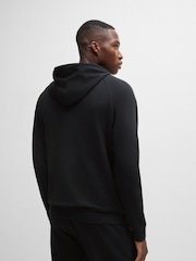 BOSS Black 100% Cotton Terry Zip-Up Hoodie With Foil Print Logo - Image 2 of 5