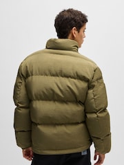 HUGO Green Logo Label Puffer Jacket With Water Repellent Finish - Image 5 of 6