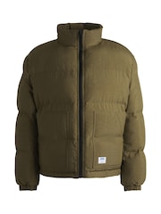 HUGO Green Logo Label Puffer Jacket With Water Repellent Finish - Image 6 of 6