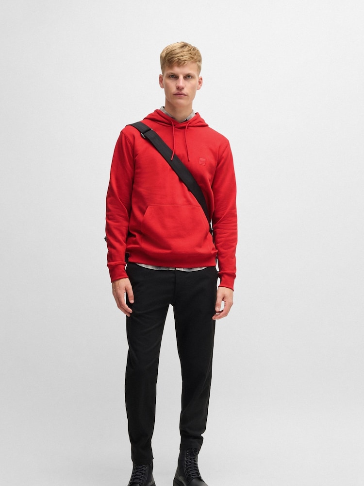 BOSS Red Logo Patch Terry Hoodie - Image 1 of 4 BOSS Red Logo Patch Terry Hoodie - Image 1 of 4