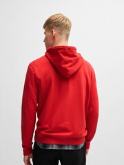 BOSS Red Logo Patch Terry Hoodie - Image 3 of 4