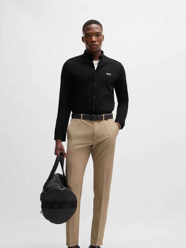 BOSS Black Regular Fit Anti Wrinkle 100% Cotton Shirt - Image 1 of 6 BOSS Black Regular Fit Anti Wrinkle 100% Cotton Shirt - Image 1 of 6