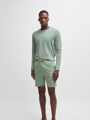 BOSS Green Embroidered Logo Stretch Long Sleeve T-Shirt - Image 1 of 5
