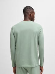 BOSS Green Embroidered Logo Stretch Long Sleeve T-Shirt - Image 3 of 5