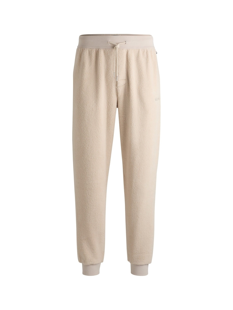 BOSS White Embroidered Logo Stretch Fleece Tracksuit Bottoms - Image 5 of 5