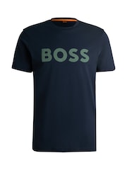 BOSS Blue Logo 100% Cotton Jersey T-Shirt - Image 5 of 5