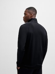 BOSS Black 100% Cotton Logo Zip Up Jacket - Image 3 of 5