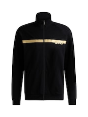 BOSS Black 100% Cotton Logo Zip Up Jacket - Image 5 of 5