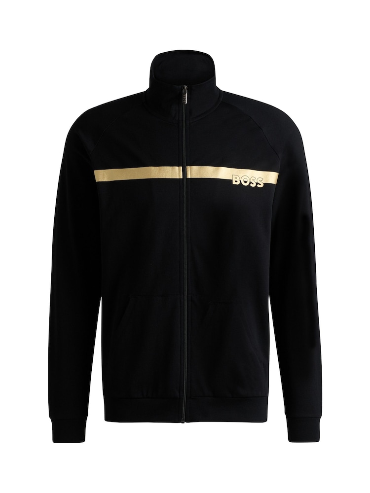 BOSS Black 100% Cotton Logo Zip Up Jacket - Image 5 of 5 BOSS Black 100% Cotton Logo Zip Up Jacket - Image 5 of 5