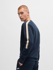 BOSS Blue 100% Cotton Terry Pyjamas With Tape and Logos - Image 3 of 4