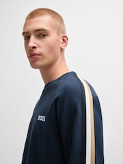 BOSS Blue 100% Cotton Terry Pyjamas With Tape and Logos - Image 4 of 4
