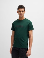BOSS Green Logo Print 100% Cotton Jersey T-Shirt - Image 1 of 4