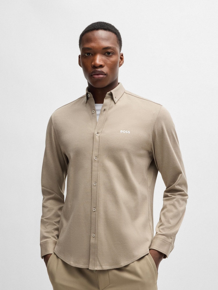 BOSS Regular Fit Anti Wrinkle 100% Cotton Shirt - Imagen 2 de 6