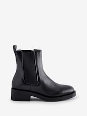 BOSS Black Logo Rivet Chelsea Leather Boots - Image 1 of 5