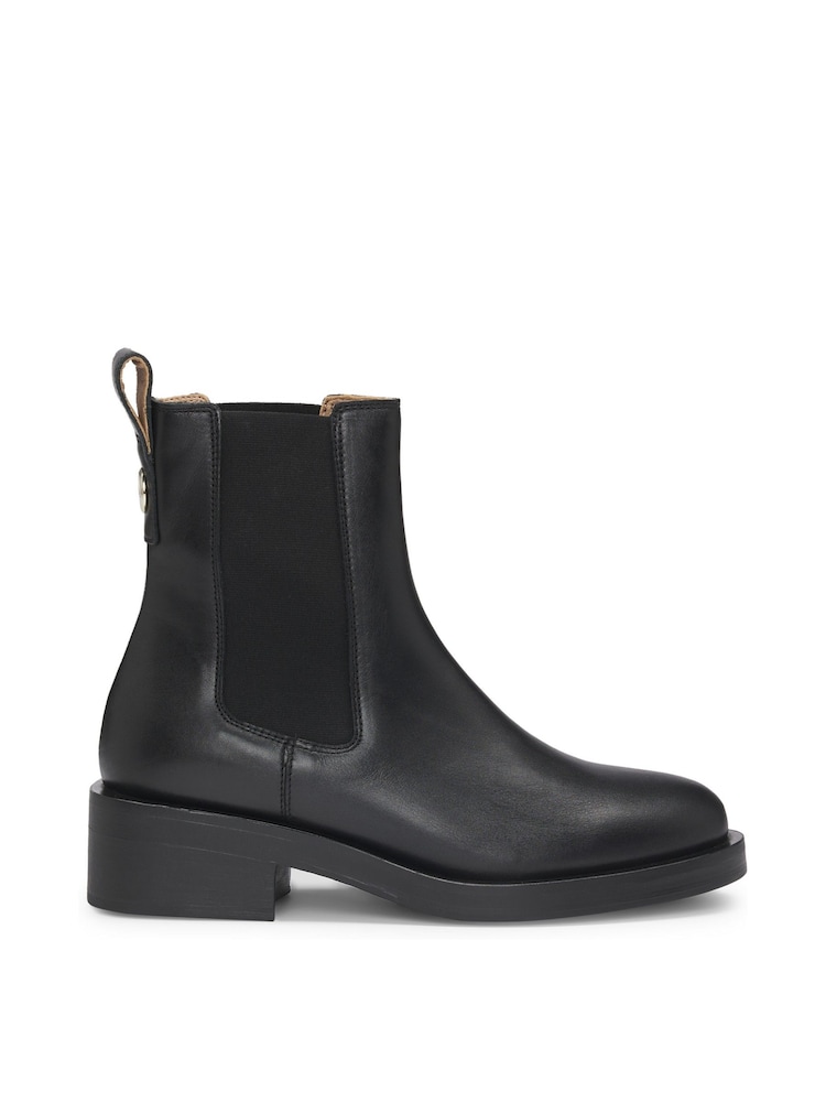 BOSS Black Logo Rivet Chelsea Leather Boots - Image 2 of 5