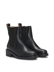 BOSS Black Logo Rivet Chelsea Leather Boots - Image 3 of 5