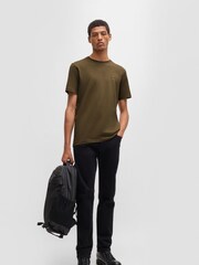 Grün - BOSS 100 % Baumwoll-T-Shirt mit Logo-Patch - Bild 1 von 5