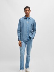 BOSS Blue Regular Fit 100% Cotton Shirt - Image 3 of 6
