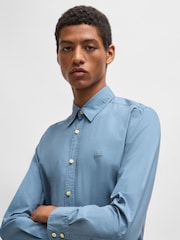 BOSS Blue Regular Fit 100% Cotton Shirt - Image 4 of 6