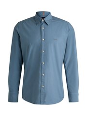 BOSS Blue Regular Fit 100% Cotton Shirt - Image 6 of 6