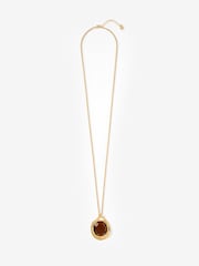 Mint Velvet Gold Tone Resin Long Pendant Necklace - Image 1 of 3