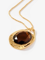 Mint Velvet Gold Tone Resin Long Pendant Necklace - Image 3 of 3