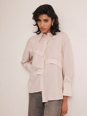 Mint Velvet Pink Placket Detail Shirt - Image 1 of 8