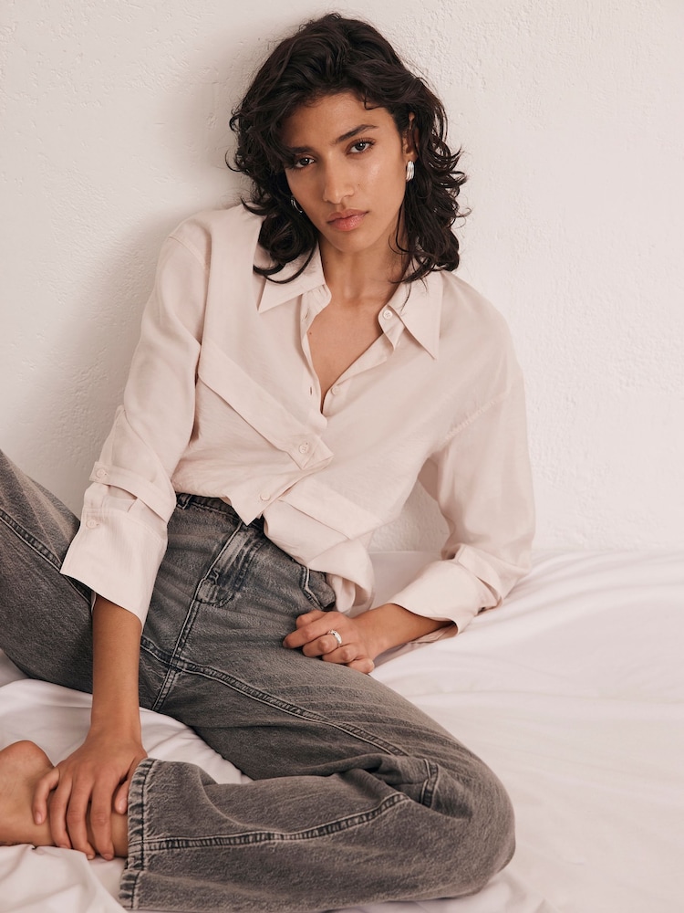 Mint Velvet Pink Placket Detail Shirt - Image 2 of 8