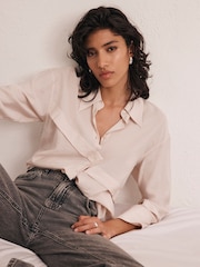 Mint Velvet Pink Placket Detail Shirt - Image 5 of 8
