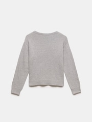 Mint Velvet Grey Cotton Blend Heart Jumper - Image 7 of 8