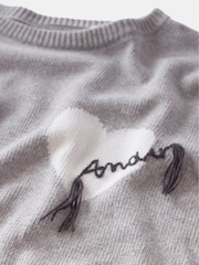 Mint Velvet Grey Cotton Blend Heart Jumper - Image 8 of 8