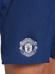 adidas Blue Manchester United Away Authentic Shorts 2024-25 - Image 3 of 3