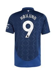 adidas Blue Manchester United EPL Away Football Shirt 2024-25 - Hojlund 9 Printing - Image 3 of 3