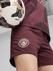 Puma Burgundy Red Kids Manchester City Third Shorts 2024-25 - Image 5 of 8