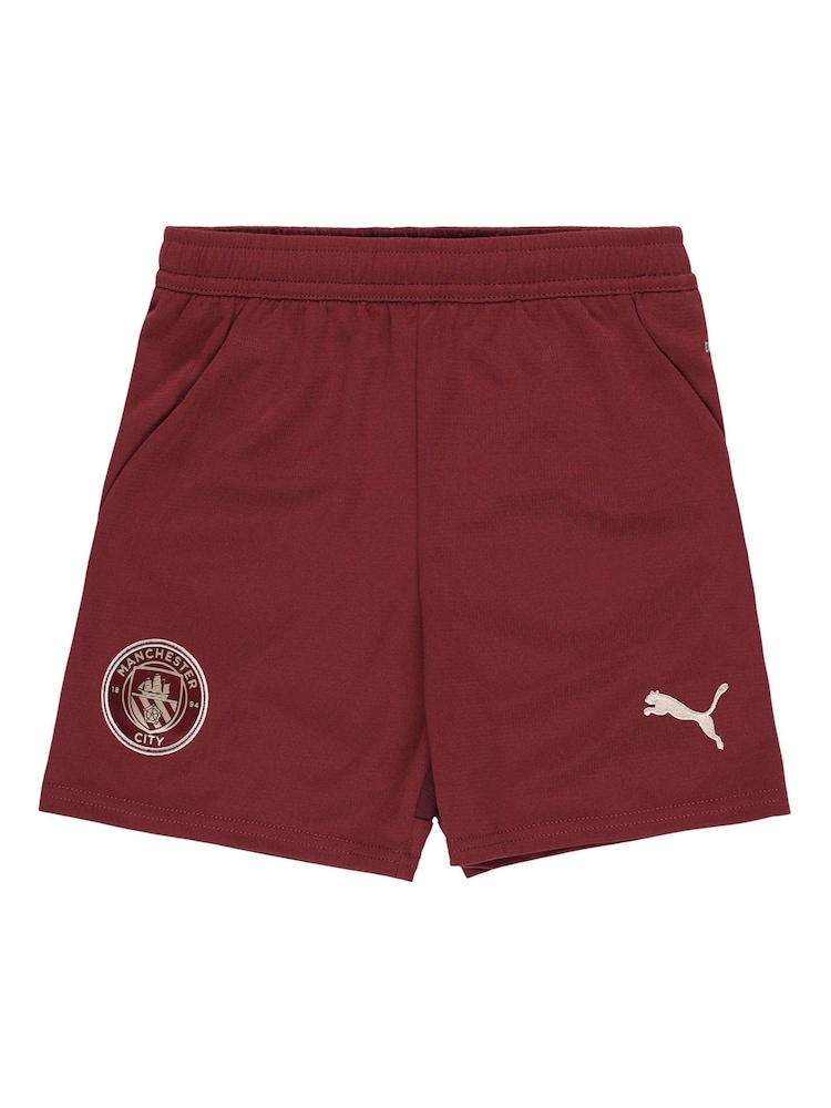 Puma Burgundy Red Kids Manchester City Third Shorts 2024-25 - Image 8 of 8