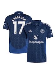 adidas Blue Manchester United EPL Away Football Shirt 2024-25 - Garnacho 17 Printing - Image 1 of 3