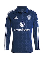 adidas Blue Manchester United EPL Away Shirt 2024-25 Long sleeve - Hojlund 9 Printing - Image 2 of 3