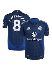adidas Blue Manchester United EPL Away Authentic Football Shirt 2024-25 - B.Fernandes 8 Printing - Image 1 of 3